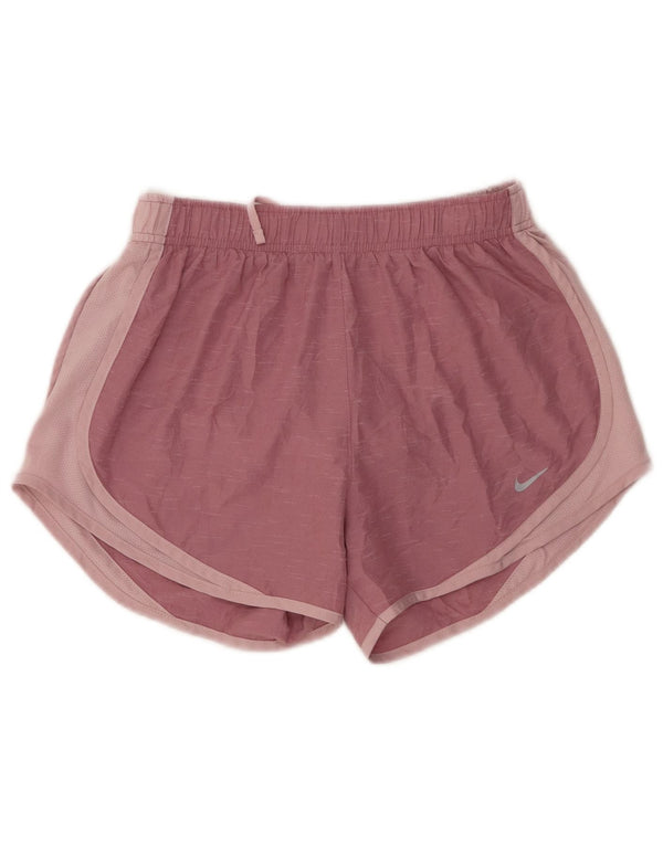 Pantaloni scurți sport Nike Dri Fit pentru femei UK 8 Small Pink Flecked Polyester