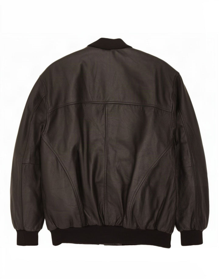 Jachetă de piele vintage pentru bărbați UK 38 Medium Black