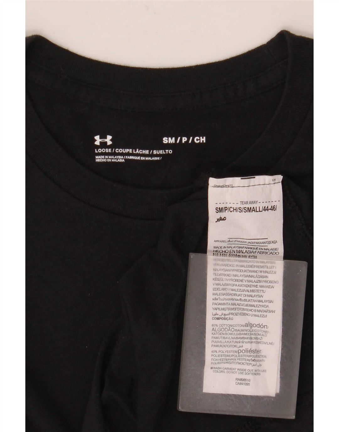 Tricou grafic Under Armour pentru bărbați Top mic din bumbac negru
