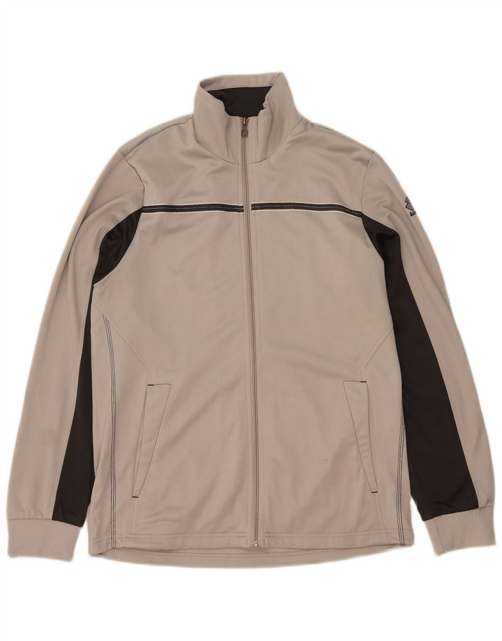 Jachetă de trening pentru bărbați Lotto, mare, gri, poliester color bloc