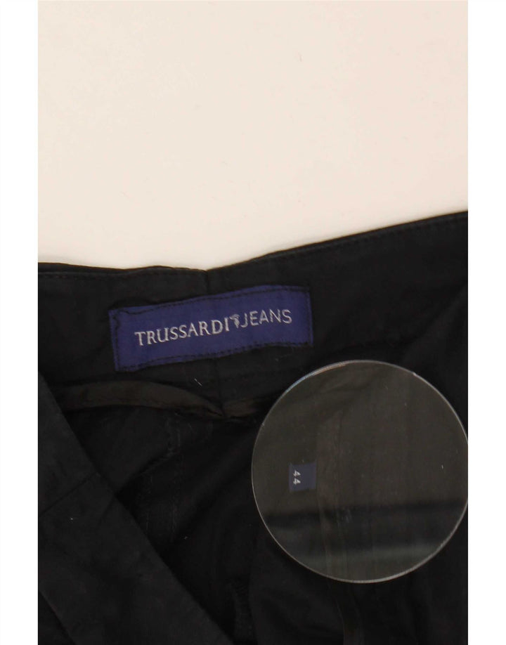 Pantaloni tăiați Trussardi pentru femei IT 44 Medium W28 L25 Negru