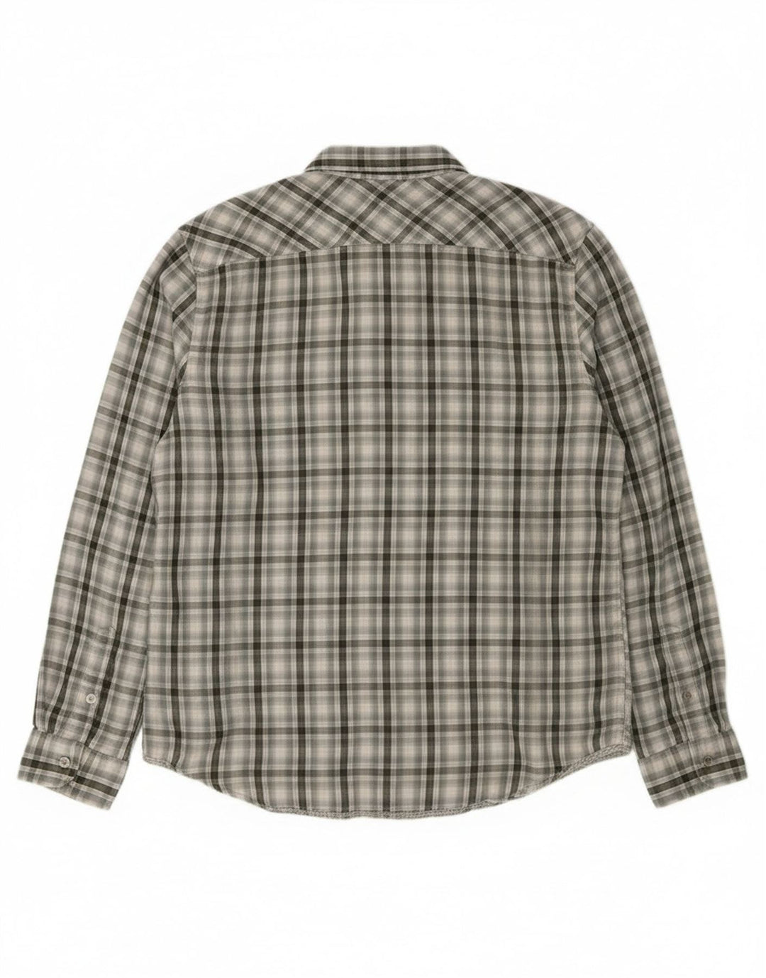 Cămașă militară pentru bărbați Calvin Klein Jeans XL, bumbac cu carouri gri