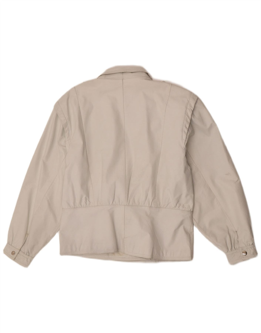 Jachetă militară din piele vintage pentru femei EU 42, mare, albă, din piele