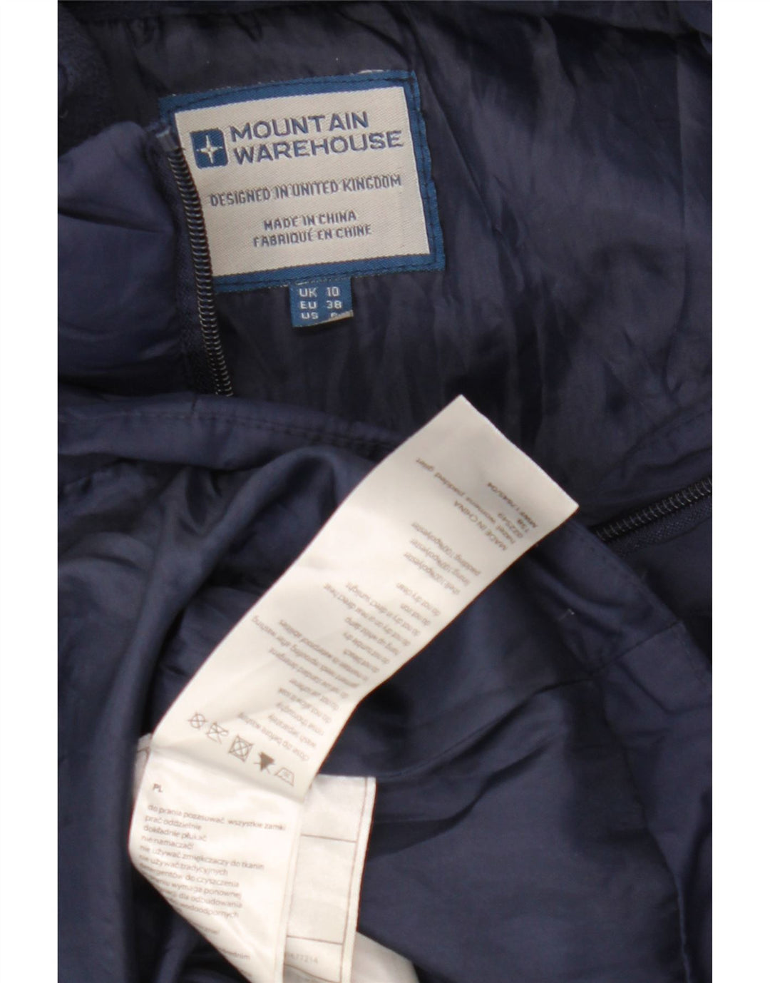 Gilet căptușit pentru femei Mountain Warehouse UK 10 Poliester bleumarin mic