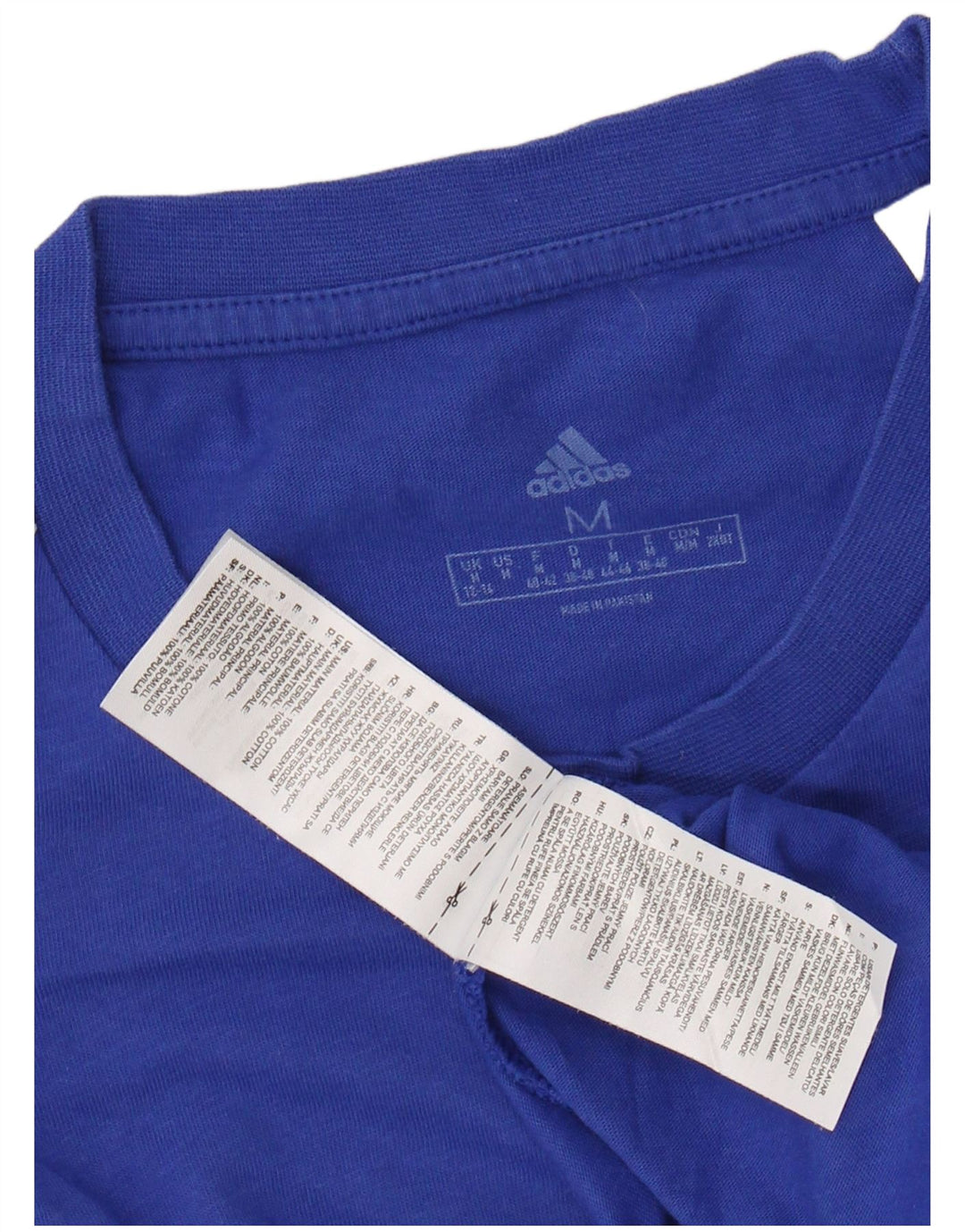 Tricou pentru femei ADIDAS UK 12/14 Bumbac albastru mediu