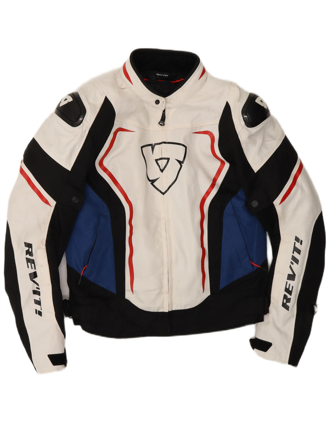 Jachetă motociclist REV'IT pentru bărbați Marea Britanie 36 Motocicletă mică, alb, color bloc