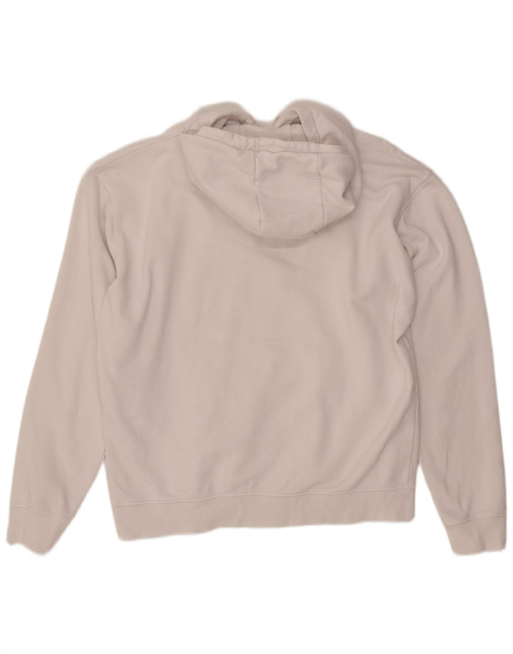 KARL KANI Pulover cu glugă cu grafică, cu formă lentă, pentru bărbați, bumbac alb mic