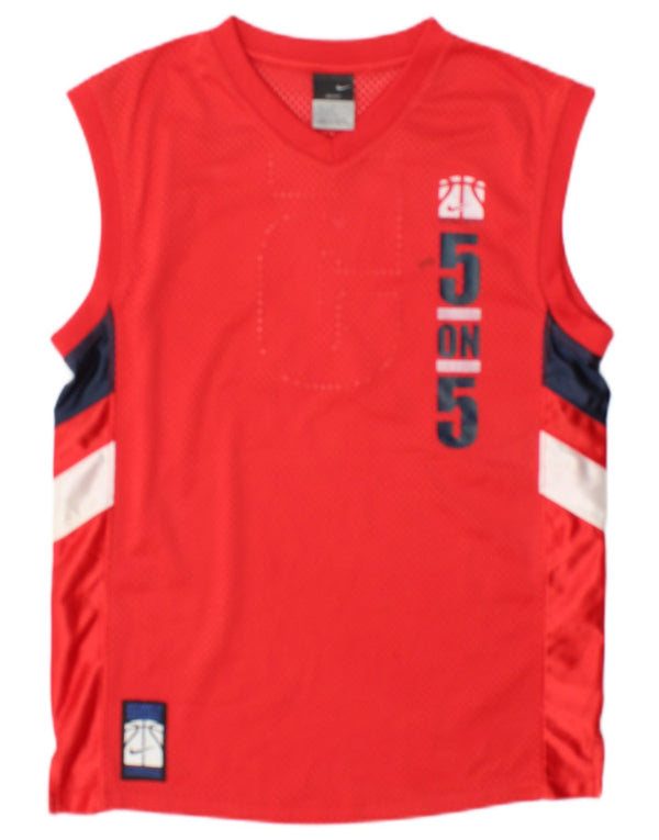 Vestă grafică Nike Dri Fit pentru băieți Top 12-13 ani, mare, roșu