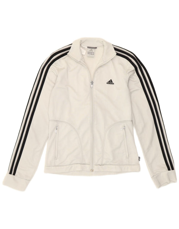 Jachetă de trening pentru femei Adidas UK 10, poliester, gri mic