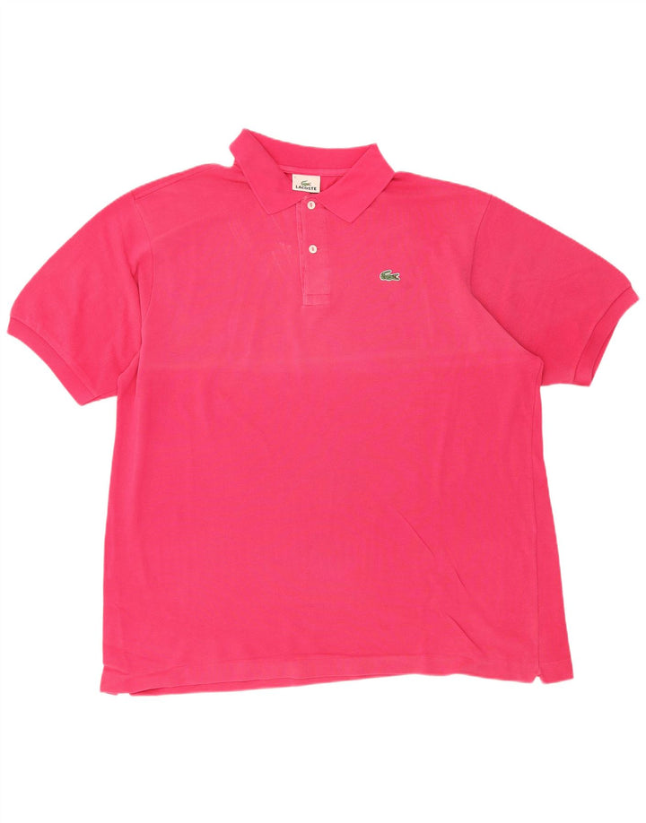 Tricou polo pentru bărbați LACOSTE Mărimea 7 2XL Bumbac roz
