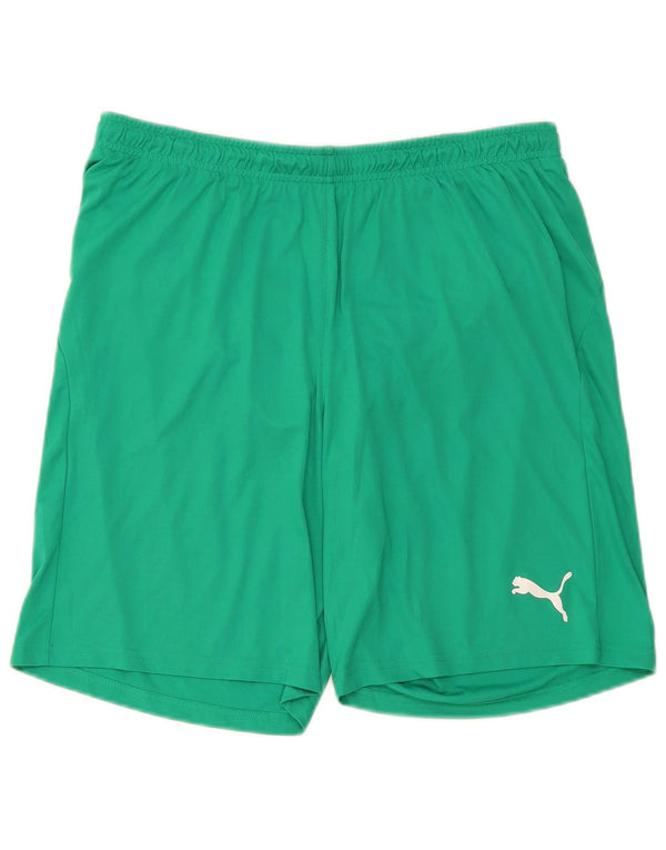 Pantaloni scurți sport Puma pentru bărbați, mari, verde, poliester