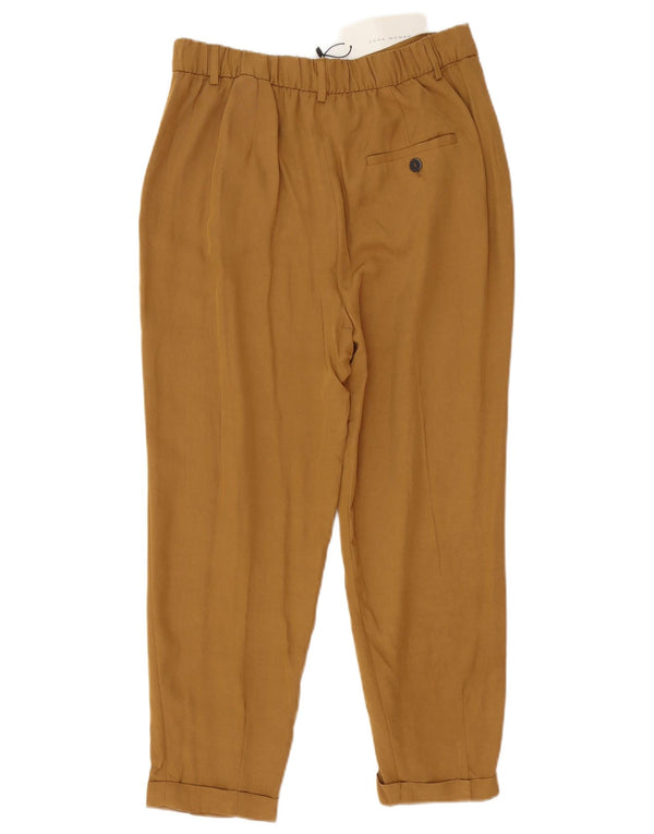 Pantaloni tăiați conici pentru femei Zara Mediu L30 L24 Maro Viscoză