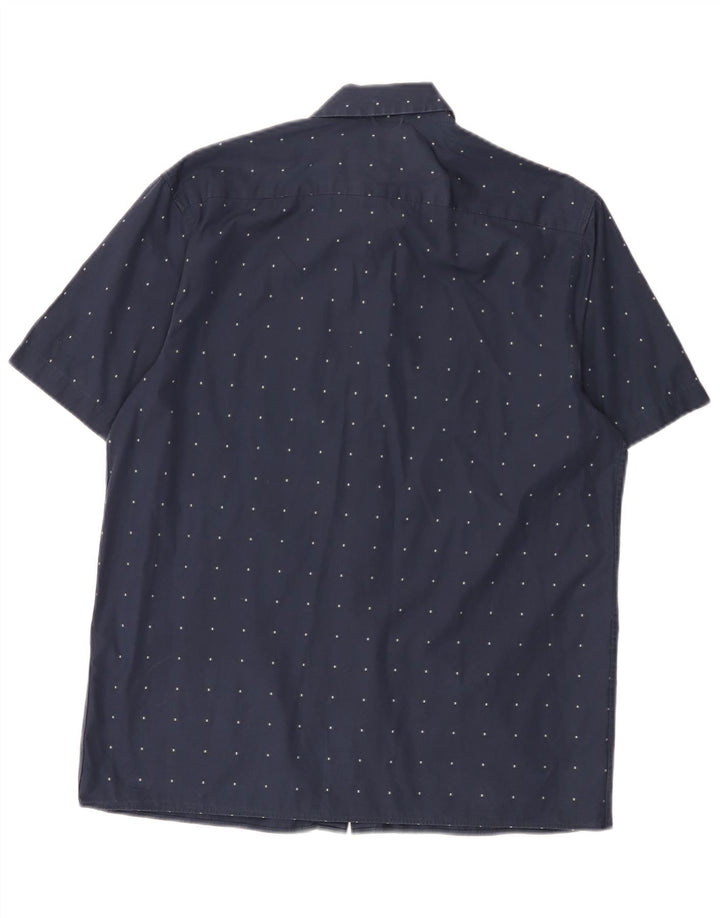 Cămașă cu mânecă scurtă pentru bărbați Ted Baker, mărime 3, medie, bumbac geometric albastru