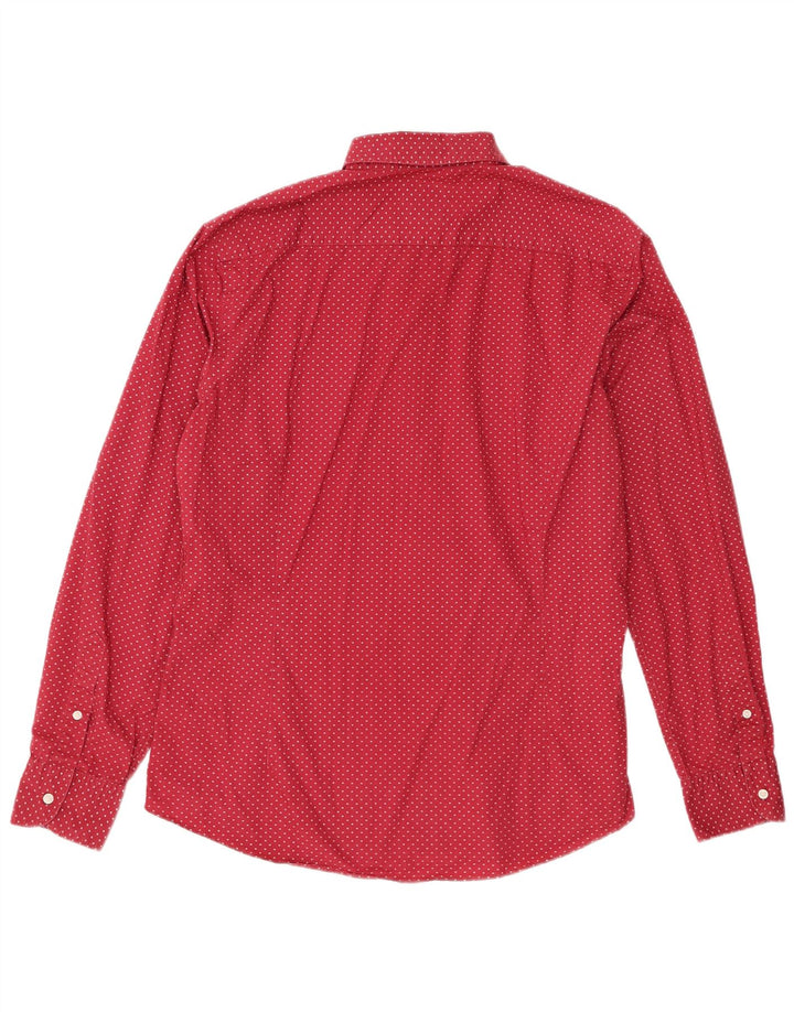 Cămașă Massimo Dutti pentru bărbați, mare Burgundy pete