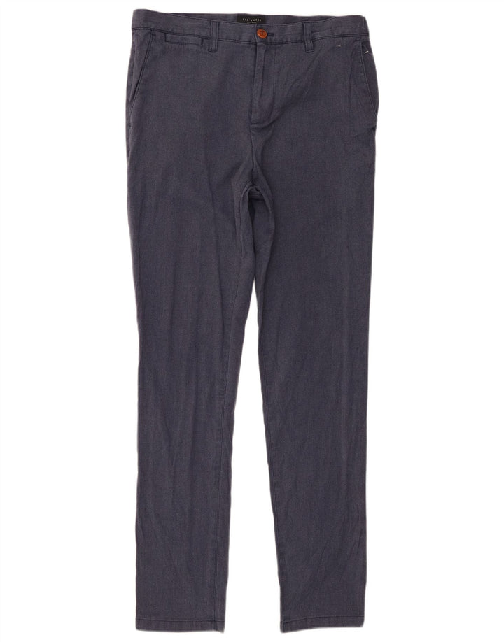 Pantaloni chino slim pentru bărbați Ted Baker L30 L31 poliester bleumarin