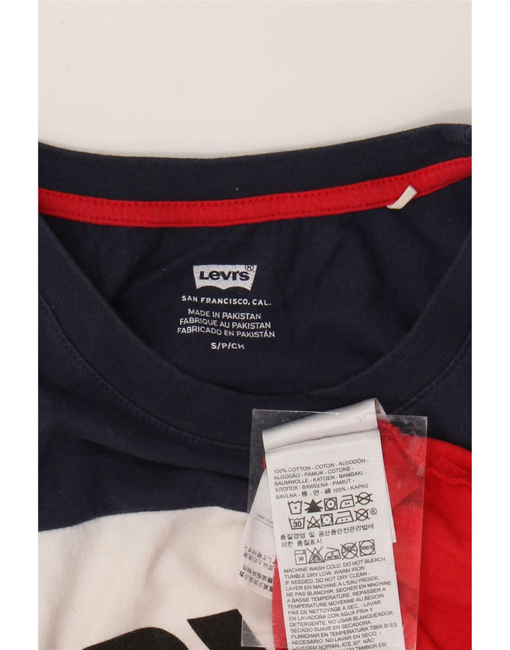 Top cu vestă cu grafică crop LEVI'S pentru femei UK 10, mic, cu dungi multicolore