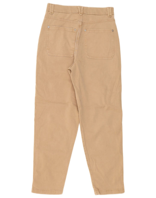 Pantaloni chino cu talie înaltă pentru femei Marks & Spencer UK 8 Small W26 L27 Bej