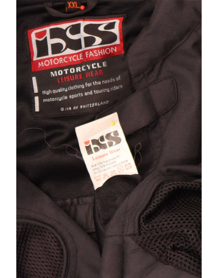 Jachetă IXS pentru bărbați pentru curse de motociclete UK 44 2XL, neagră, poliamidă color bloc