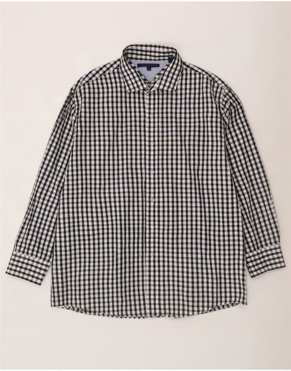 Cămașă pentru bărbați Tommy Hilfiger Mărimea 17 1/2 XL, bumbac vichy negru