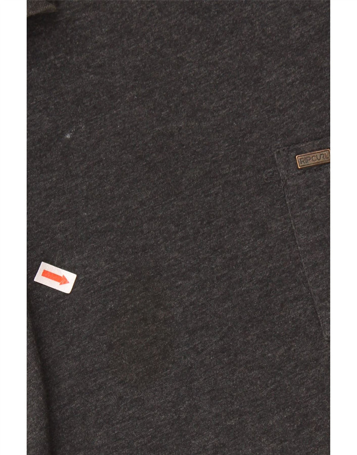 RIP CURL Tricou cu ajustare standard pentru bărbați Top mare din bumbac gri