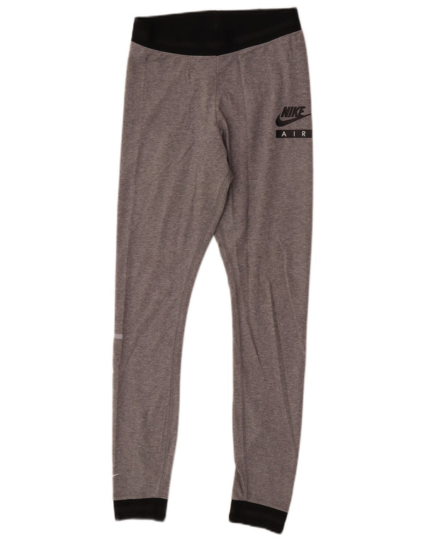 Leggings pentru femei Nike UK 10, gri mic, bumbac color bloc