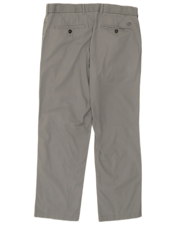Marks & Spencer Mens Regular Chino Trousers W34 L29 Grey Cotton