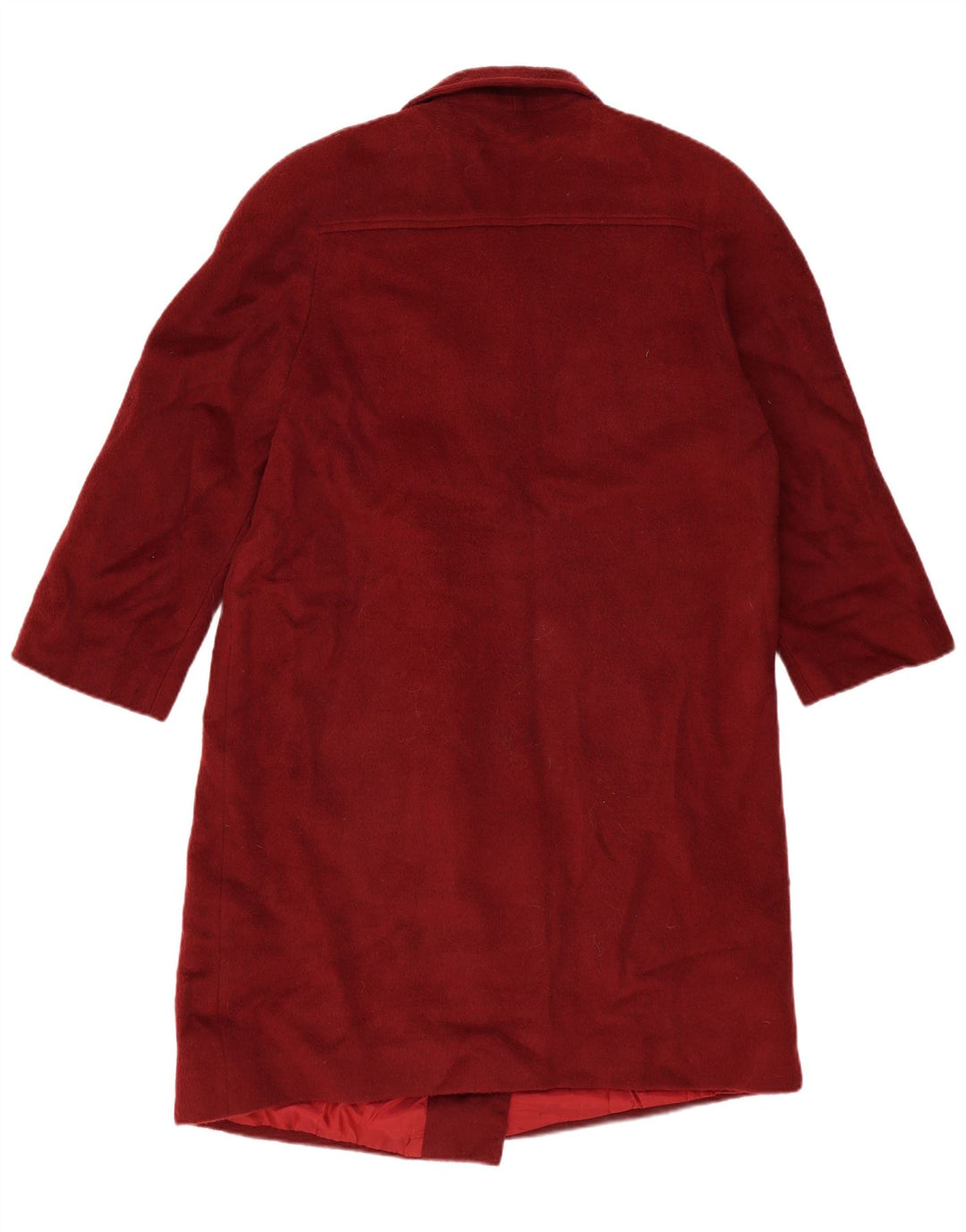 Palton pentru femei VINTAGE cu piept dublu IT 48 XL Lână Bordeaux