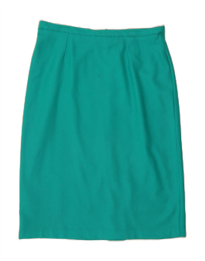 DORENE Womens 3 Button 2 Piece Skirt Set UK 16 Large W34  Turquoise Wool Vintage Dorene and Second-Hand Dorene from Messina Hembry 