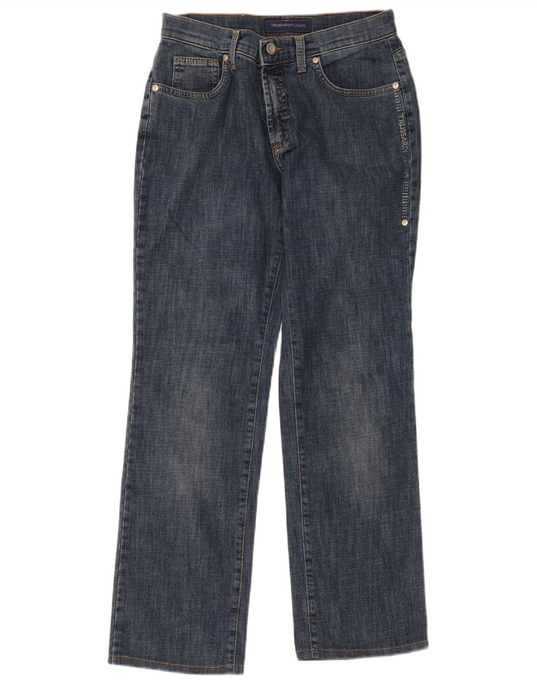 Blugi drepti pentru femei Trussardi W27 L27 Bumbac albastru
