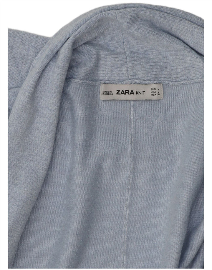 Pulover cardigan deschis pentru femeie Zara UK 16 mare albastru