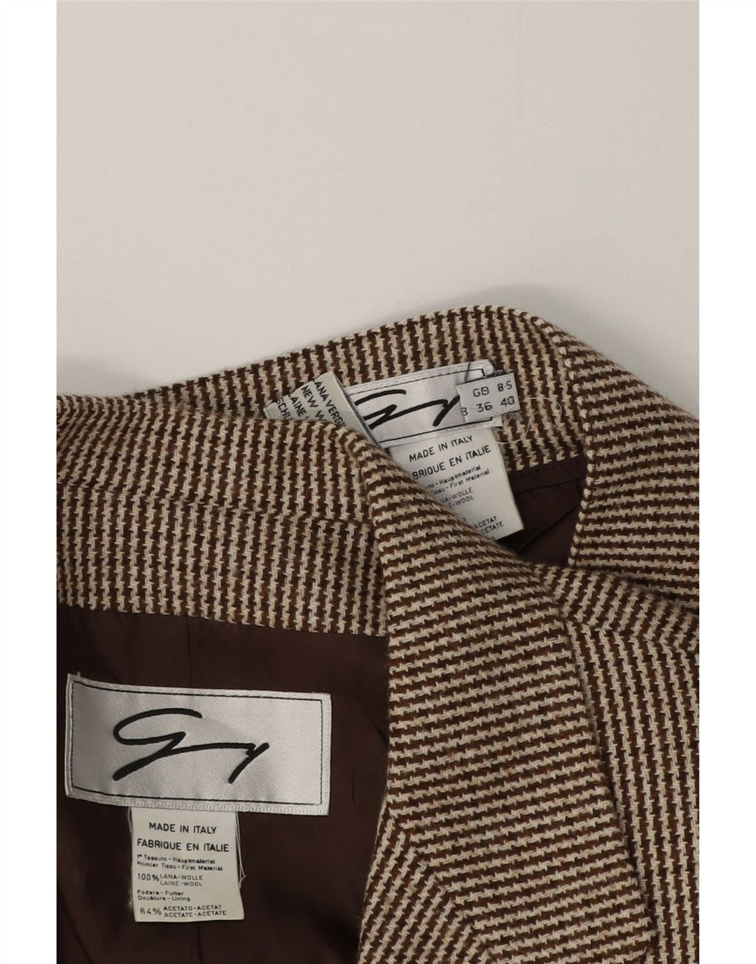 Set de fuste Genny pentru femei, 2 nasturi, 2 piese UK 14 Medium W32 Brown Houndstooth