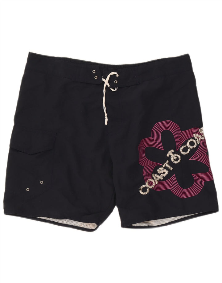 Pantaloni scurți de înot cu grafic pentru bărbați Coast, mari, poliester, albastru