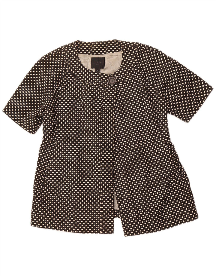 J. CREW Jachetă Blazer pentru femei cu 1 nasture US 12 Large Black Spotted