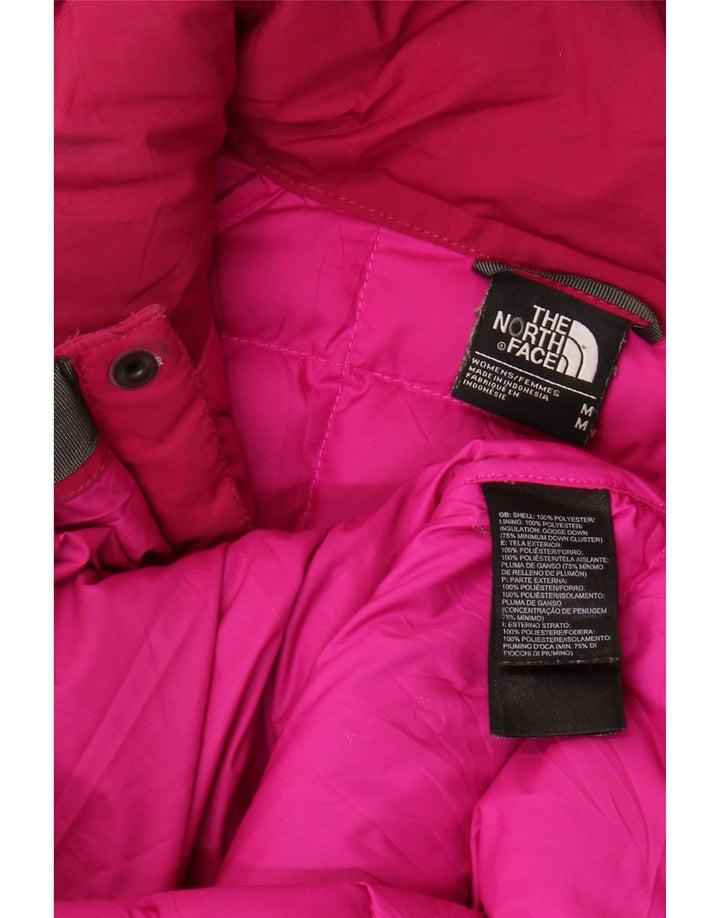 THE NORTH FACE Womens Hooded Padded Jacket UK 14 Medium Pink Polyester Vintage The North Face and Second-Hand The North Face from Messina Hembry 