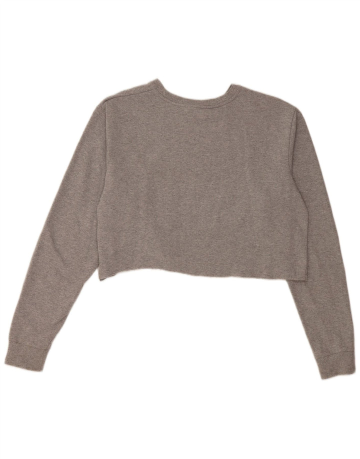 Crop Top pentru femei Kappa cu mânecă lungă UK 18 XL gri