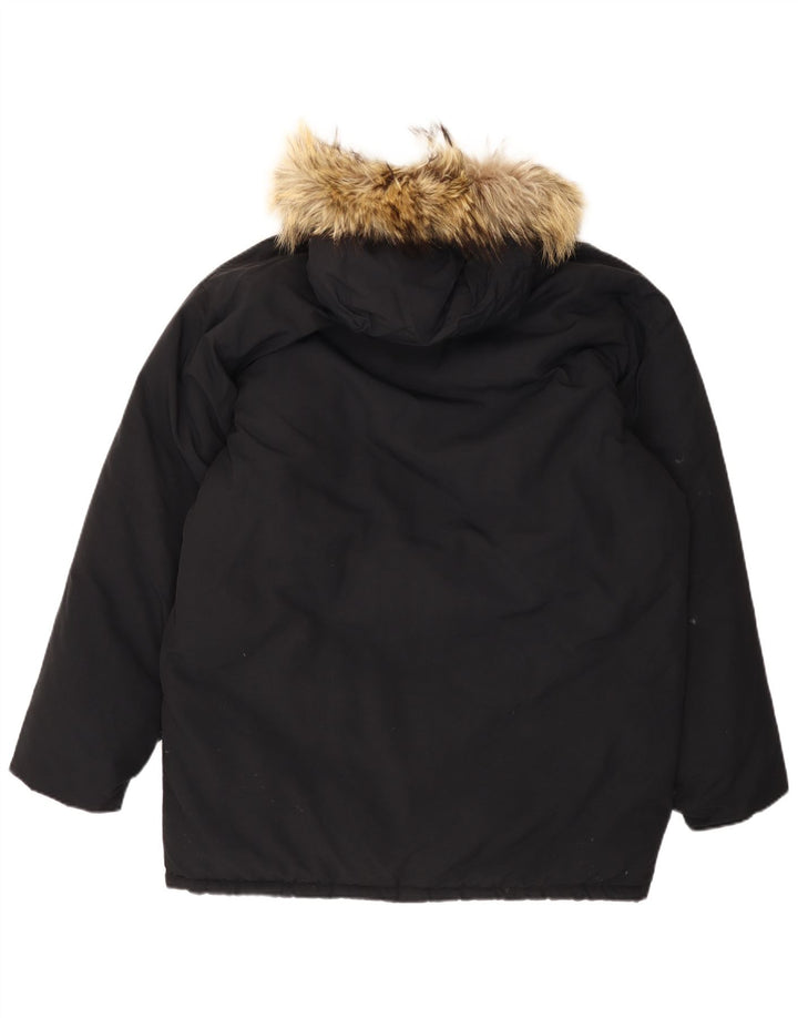 Jachetă parka cu glugă pentru bărbați AESSE UK 40 Large Black