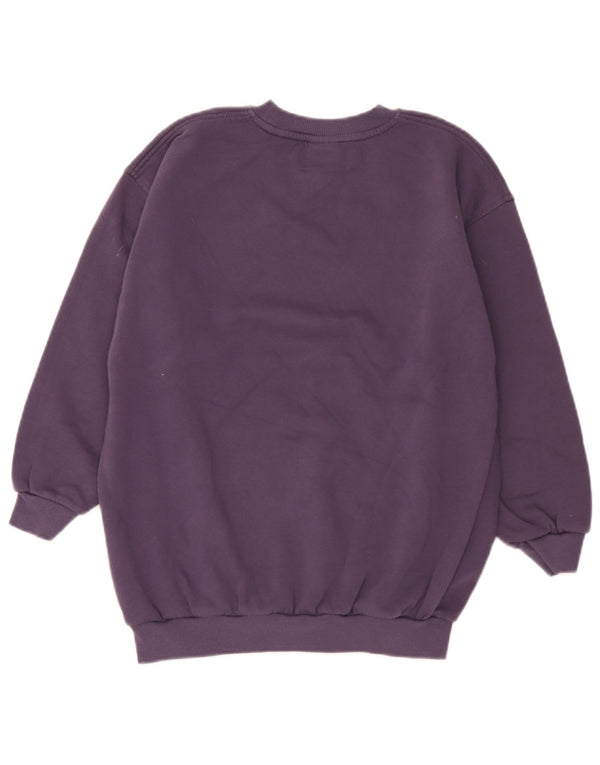 Pulover Nike pentru fete cu grafic 12-13 ani, mare, mov, bumbac