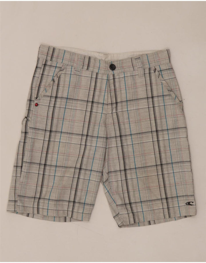 Pantaloni scurți chino pentru bărbați O'NEILL W29 Small, gri din poliester cu carouri