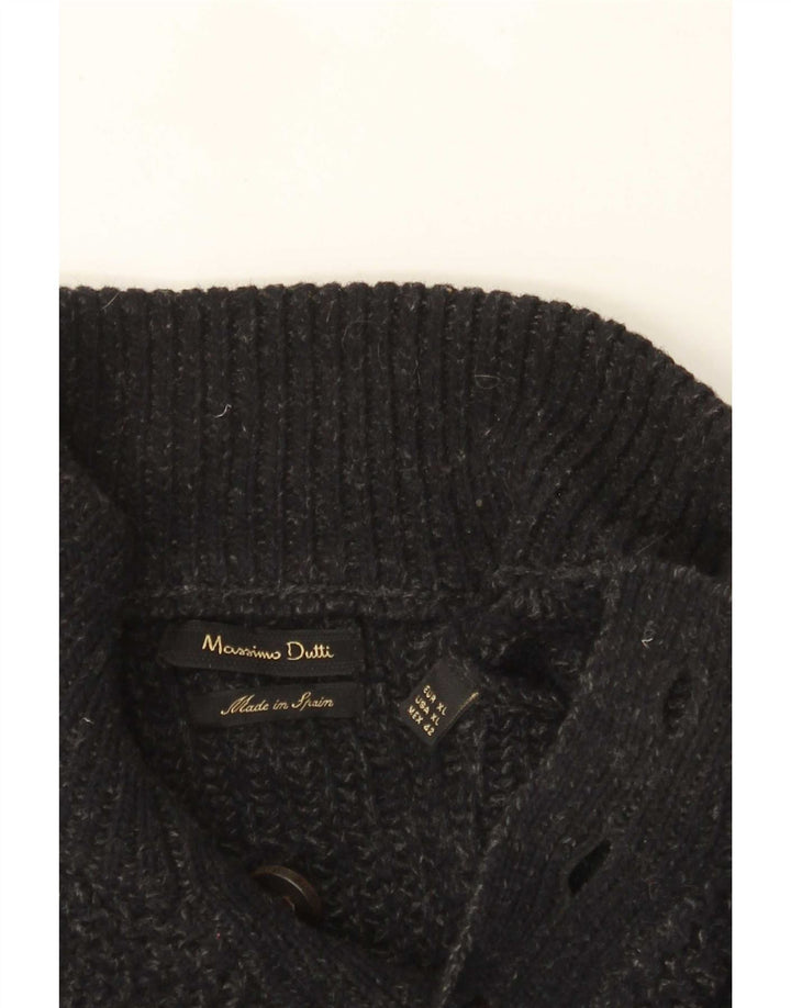 Pulover Massimo Dutti pentru bărbați, cu gât cu nasturi, XL, pete gri