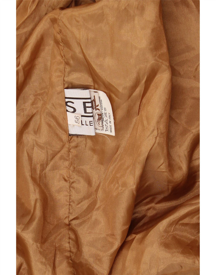 Geaca de piele intoarsa pentru barbati vintage IT 56 3XL din piele maro