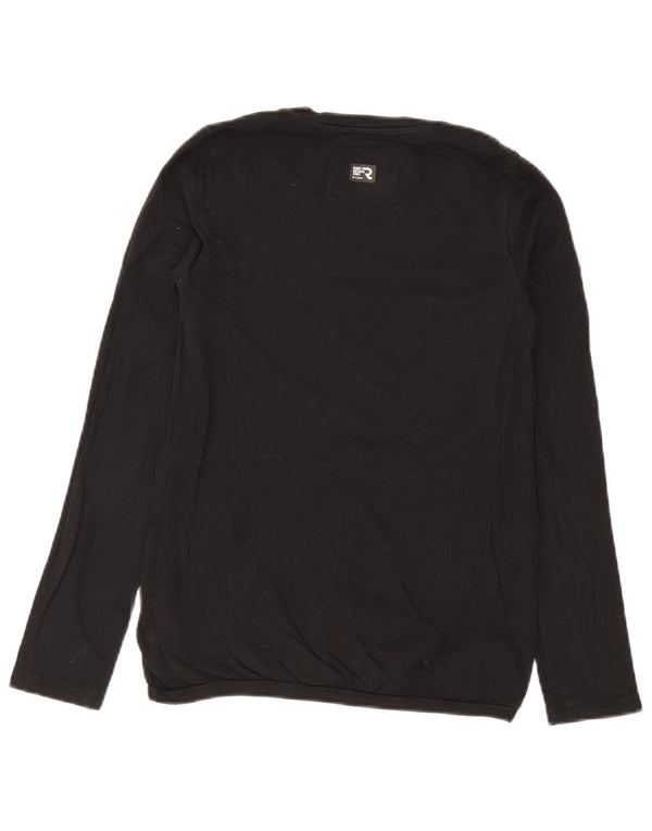 G-Star Top grafic pentru femei cu mânecă lungă UK 8 mic bumbac negru