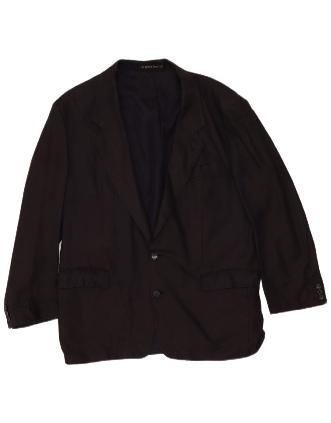 Jachetă pentru bărbați Marks & Spencer, cu 2 nasturi, UK 44 XL, in negru, clasică