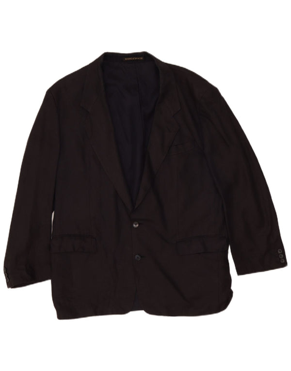 Jachetă pentru bărbați Marks & Spencer, cu 2 nasturi, UK 44 XL, in negru, clasică