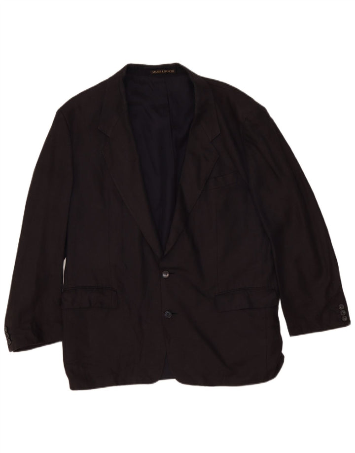 Jachetă pentru bărbați Marks & Spencer, cu 2 nasturi, UK 44 XL, in negru, clasică