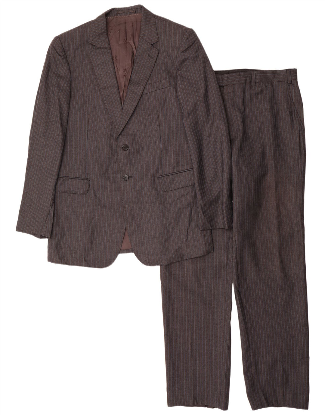 Costum pentru bărbați Jaeger, 2 nasturi, 2 piese UK 42 XL W36 L34 Gri Pinstripe Classic
