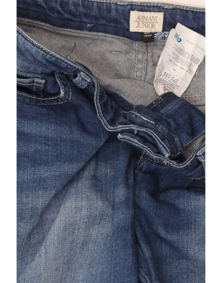 Pantaloni Scurt Denim Armani Junior Băieți 15-16 Ani W32 Bumbac Albastru