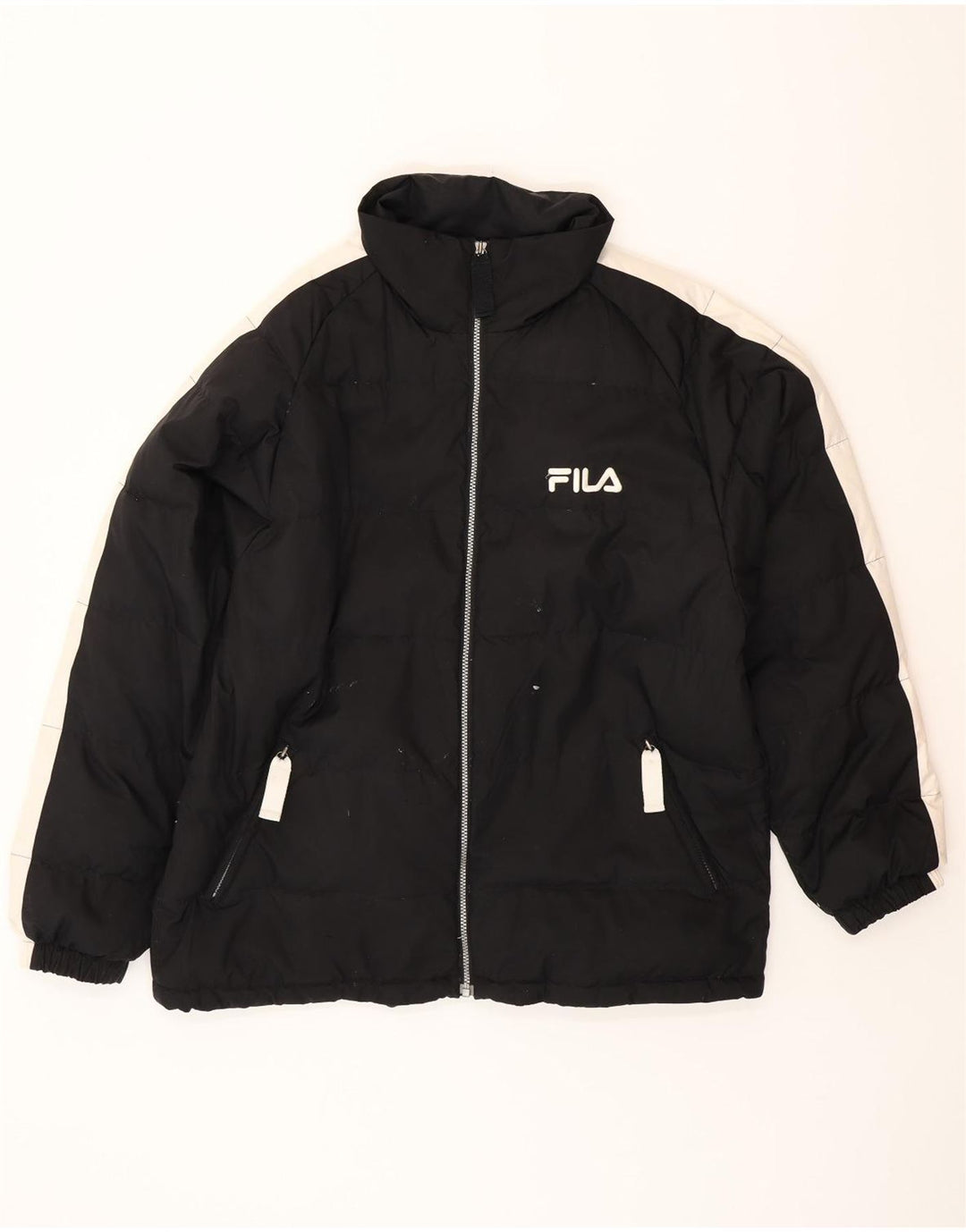 FILA Mens Padded Jacket UK 52/54 Large Black Polyester Vintage Fila and Second-Hand Fila from Messina Hembry 