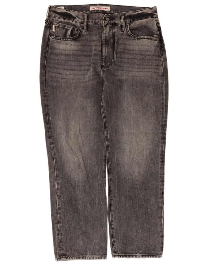 Blugi drepti pentru bărbați Superdry W32 L28 bumbac gri