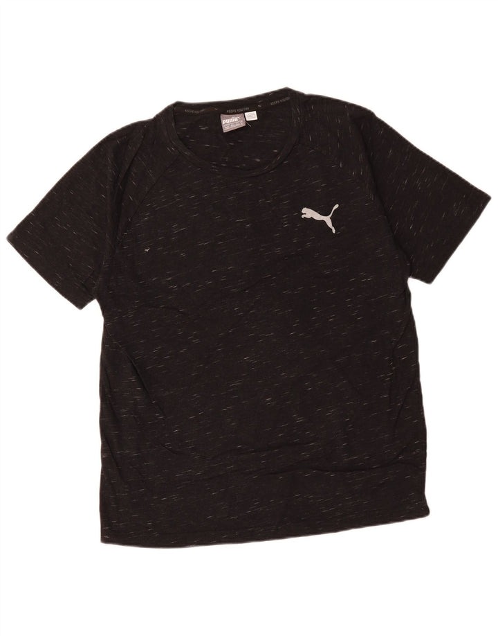 Tricou pentru bărbați PUMA Top mediu negru bumbac cu pete