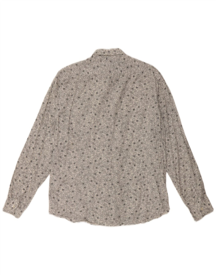 Cămașă pentru bărbați TED BAKER Mărimea 3 Bumbac Floral Alb Mediu